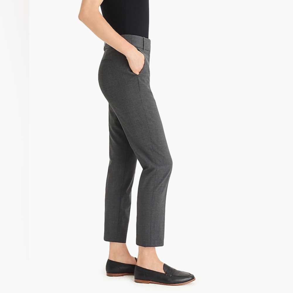 J Crew Cafe Capri 100% wool‎ pants in blue colorblock